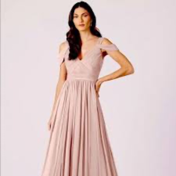 Azazie Calla Dusty Rose hemmed size A14 see measurements - Picture 1 of 4